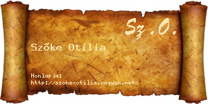 Szőke Otília névjegykártya