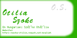 otilia szoke business card